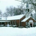 church in the snow