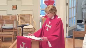 Joan preaching